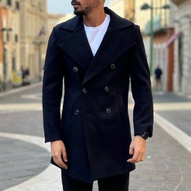 Cappotto blu navy doppiopetto las vegas - FLAG STORE
